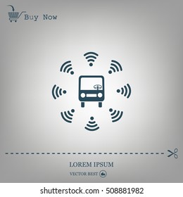 bus wi-fi vector icon