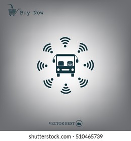 bus wi-fi vector icon