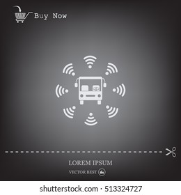bus wi-fi vector icon