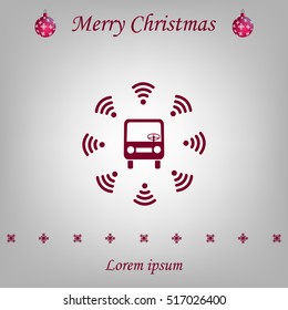 bus wi-fi vector icon