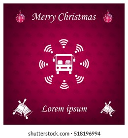 bus wi-fi vector icon