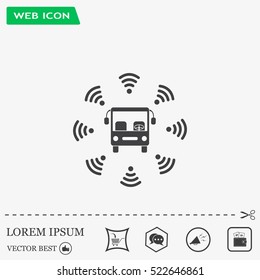 bus wi-fi vector icon