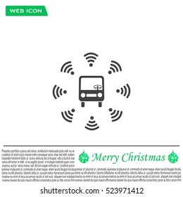 bus wi-fi vector icon