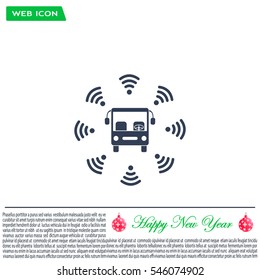bus wi-fi vector icon