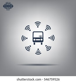 bus wi-fi vector icon