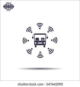 bus wi-fi vector icon