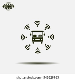 bus wi-fi vector icon