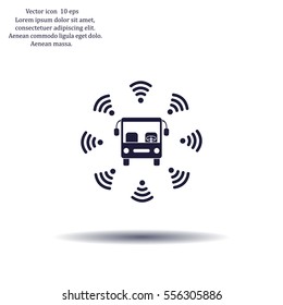 bus wi-fi vector icon