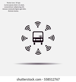 bus wi-fi vector icon