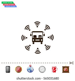 bus wi-fi vector icon