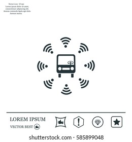 bus wi-fi vector icon