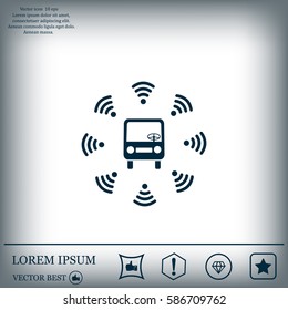 bus wi-fi vector icon