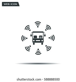 bus wi-fi vector icon