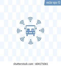 bus wi-fi vector icon