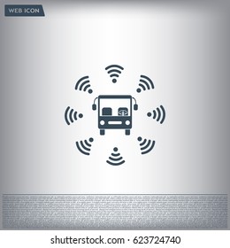 bus wi-fi vector icon