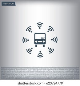 bus wi-fi vector icon
