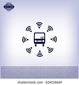 bus wi-fi vector icon