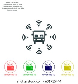bus wi-fi vector icon