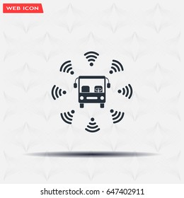 bus wi-fi vector icon