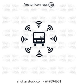 bus wi-fi vector icon