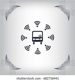 bus wi-fi vector icon