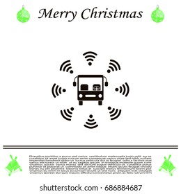 bus wi-fi vector icon