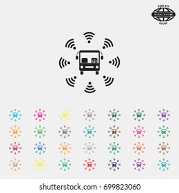 bus wi-fi vector icon