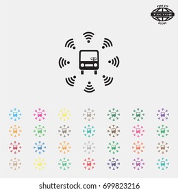 bus wi-fi vector icon