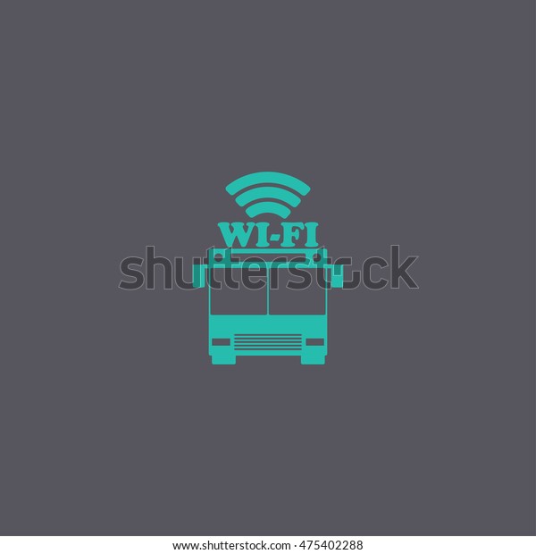 bus\
wi-fi vector icon. Modern design flat style\
icon