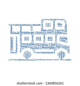bus word cloud. tag cloud about bus.