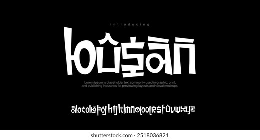 Busan korean pop 2D editable vector text effect. trendy style text effect