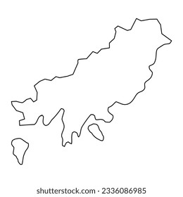 Busan map, metropolitan city of South Korea. Vector illustration.