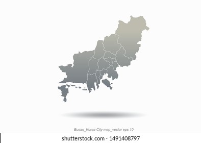 busan map outline in vector