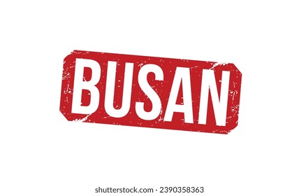 Diseño vectorial Busan Red Rubber Stamp.
