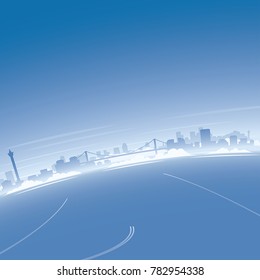 Busan Skyline Aerial View