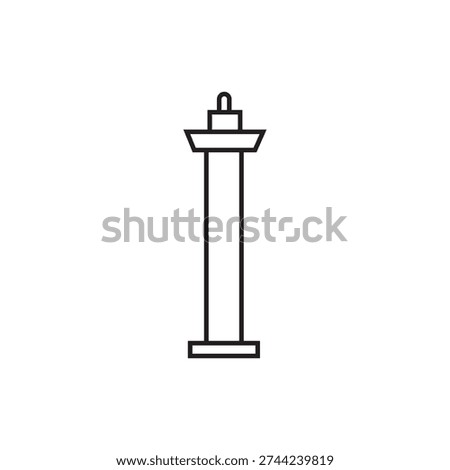 busan tower icon illsutration element design