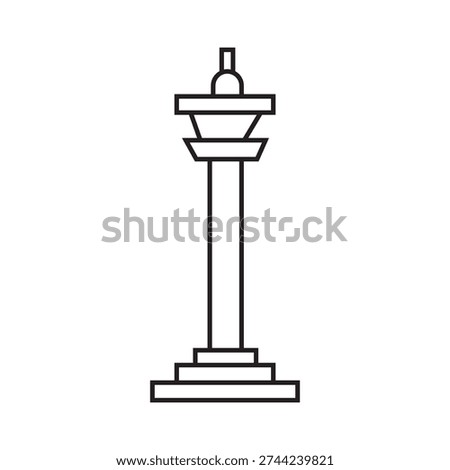 busan tower icon illsutration element design