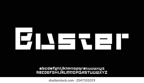 Buscer, Abstract digital modern alphabet fonts. Typography technology electronic dance music future creative font. vector illustraion
