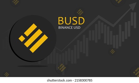 BUSD Binance USD. Chart Background Concept Cryptocurrency.