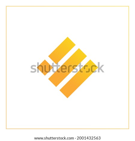 BUSD cryptocurrency colorful gradient logo. Isolated on white.