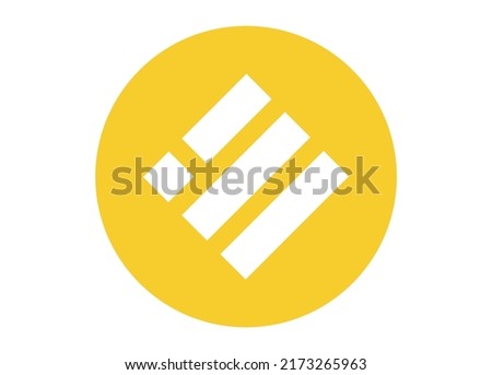 BUSD currency Icon. Flat design. Concept of crypto currency and blockchain.
