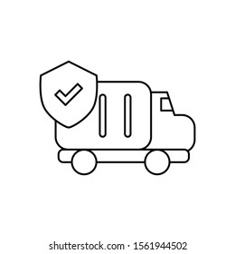 buses deliver orders, safe delivery, cargo illustration