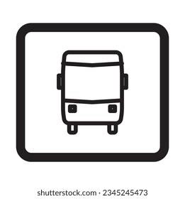Buses icon line, Simple illustration of Public Transport Related Vector Line Icons. transportation icon with simple line design isolated on white background.