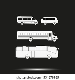 Buses icon set.