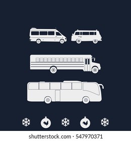 Buses icon set.