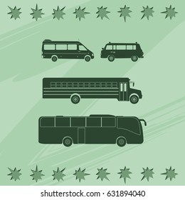 Buses icon set.