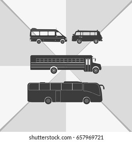 Buses icon set.