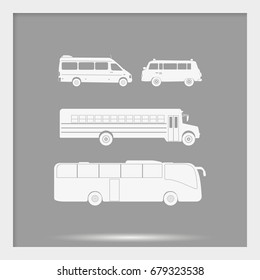 Buses icon set.