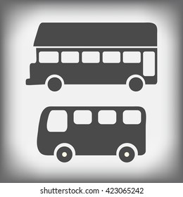 buses icons vector isolated on white background. 
