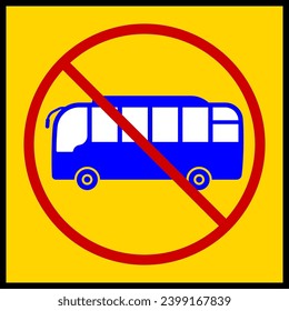 Busse verbotenes Symbol, Busse, die nicht für den Verkehr zugelassen sind Vektorgrafik-Illustration